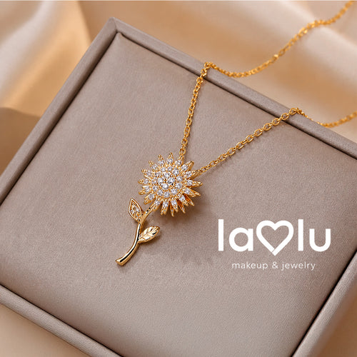 🌻 BloomLove™💛 Collar Girasol Giratorio Elegante