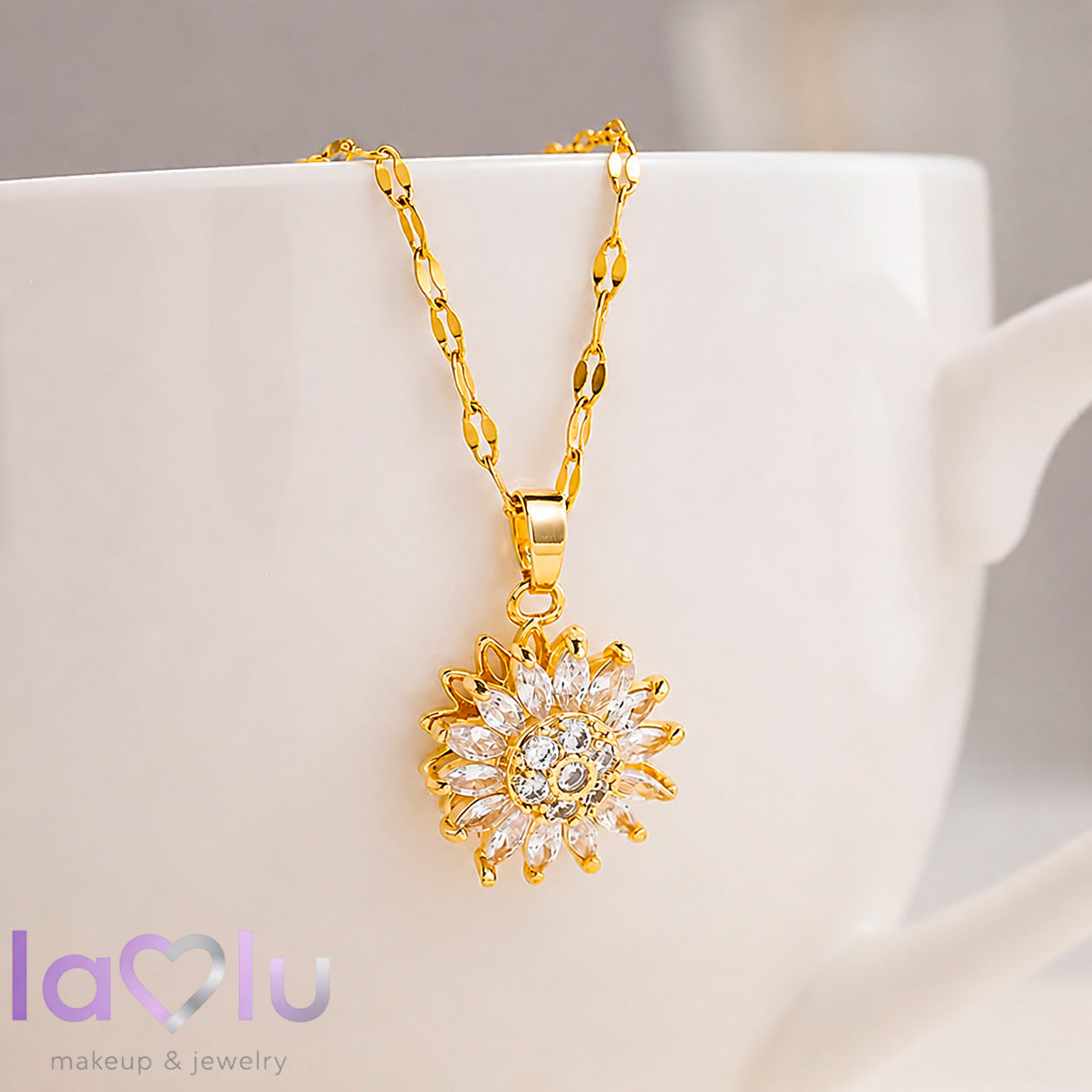 🌻 SunLove 💛  Collar Girasol Giratorio