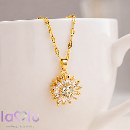 🌻 SunLove 💛  Collar Girasol Giratorio