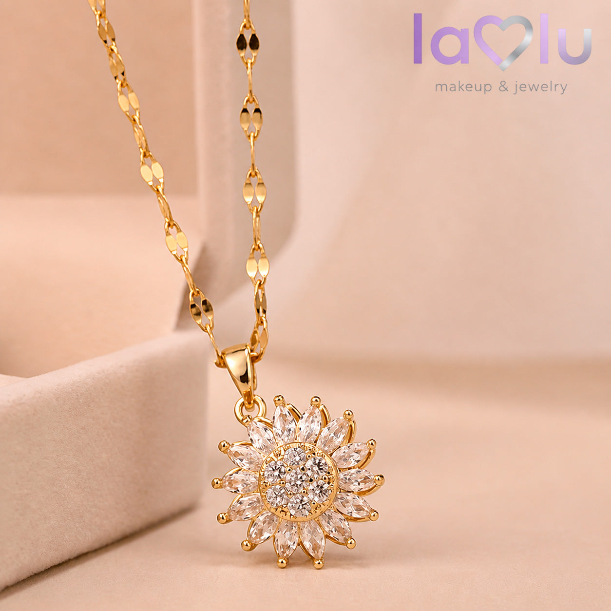 🌻 SunLove 💛  Collar Girasol Giratorio