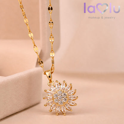 🌻 SunLove 💛  Collar Girasol Giratorio