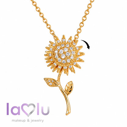 🌻 BloomLove™💛 Collar Girasol Giratorio Elegante