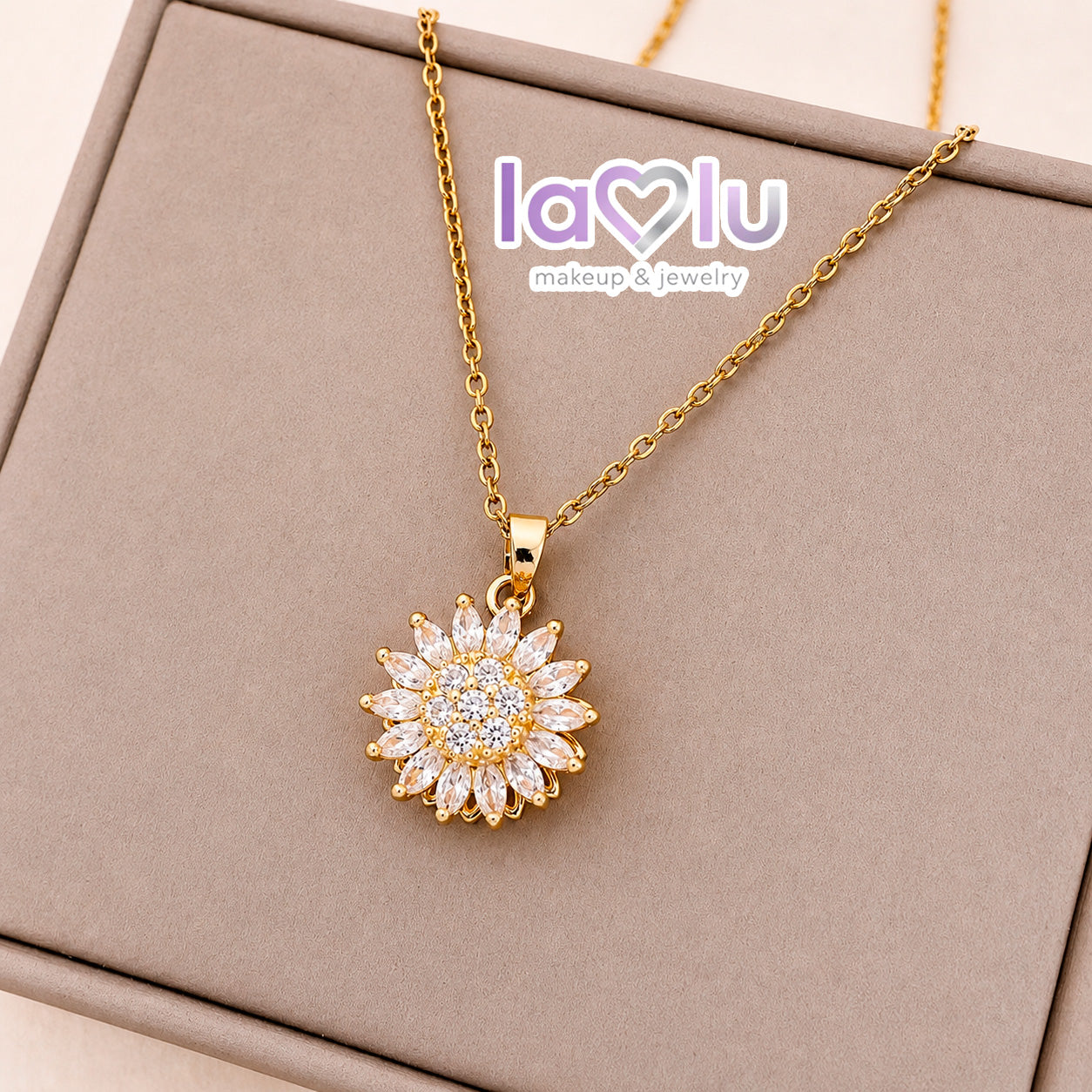 🌻 SunLove 💛  Collar Girasol Giratorio